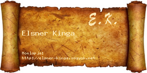 Elsner Kinga névjegykártya